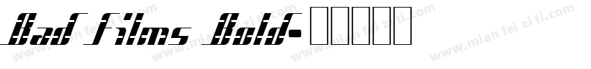 Bad Films Bold字体转换